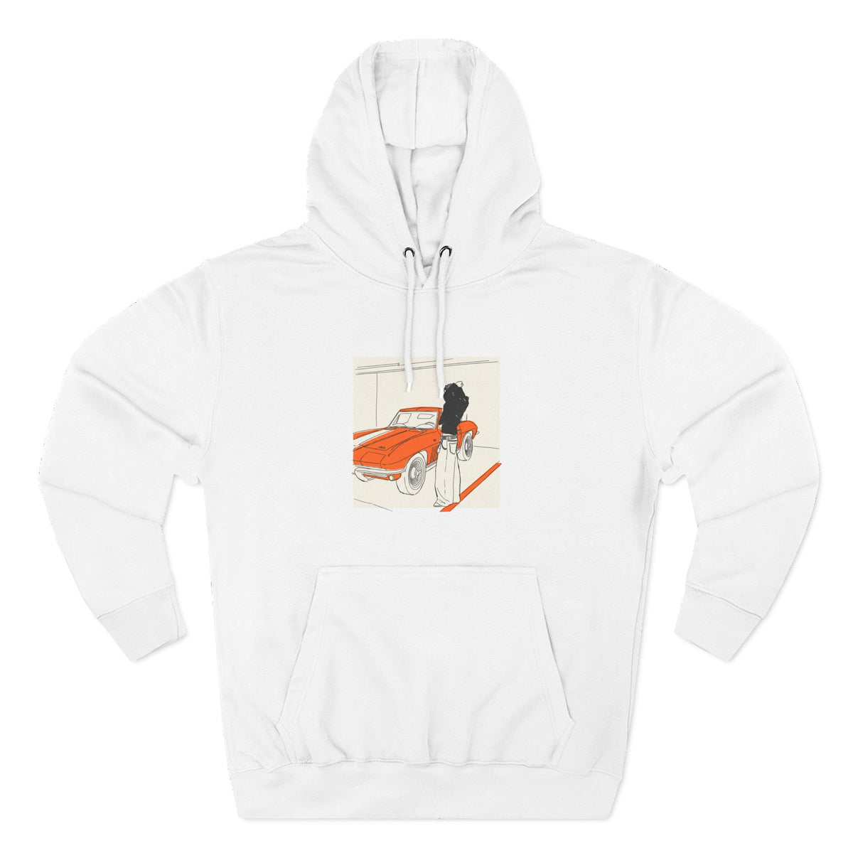 Three-Panel Fleece Hoodie