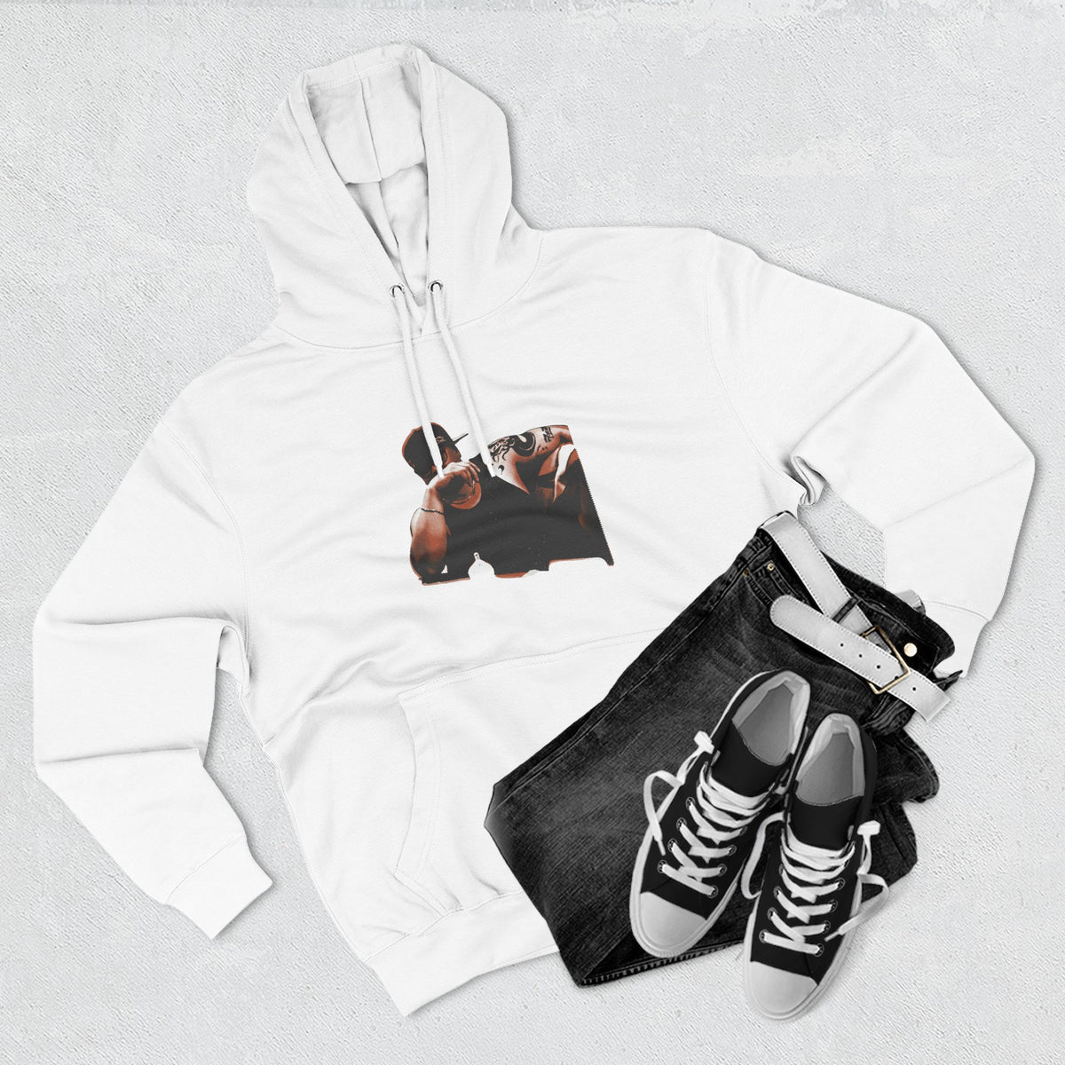 Three-Panel Fleece Hoodie