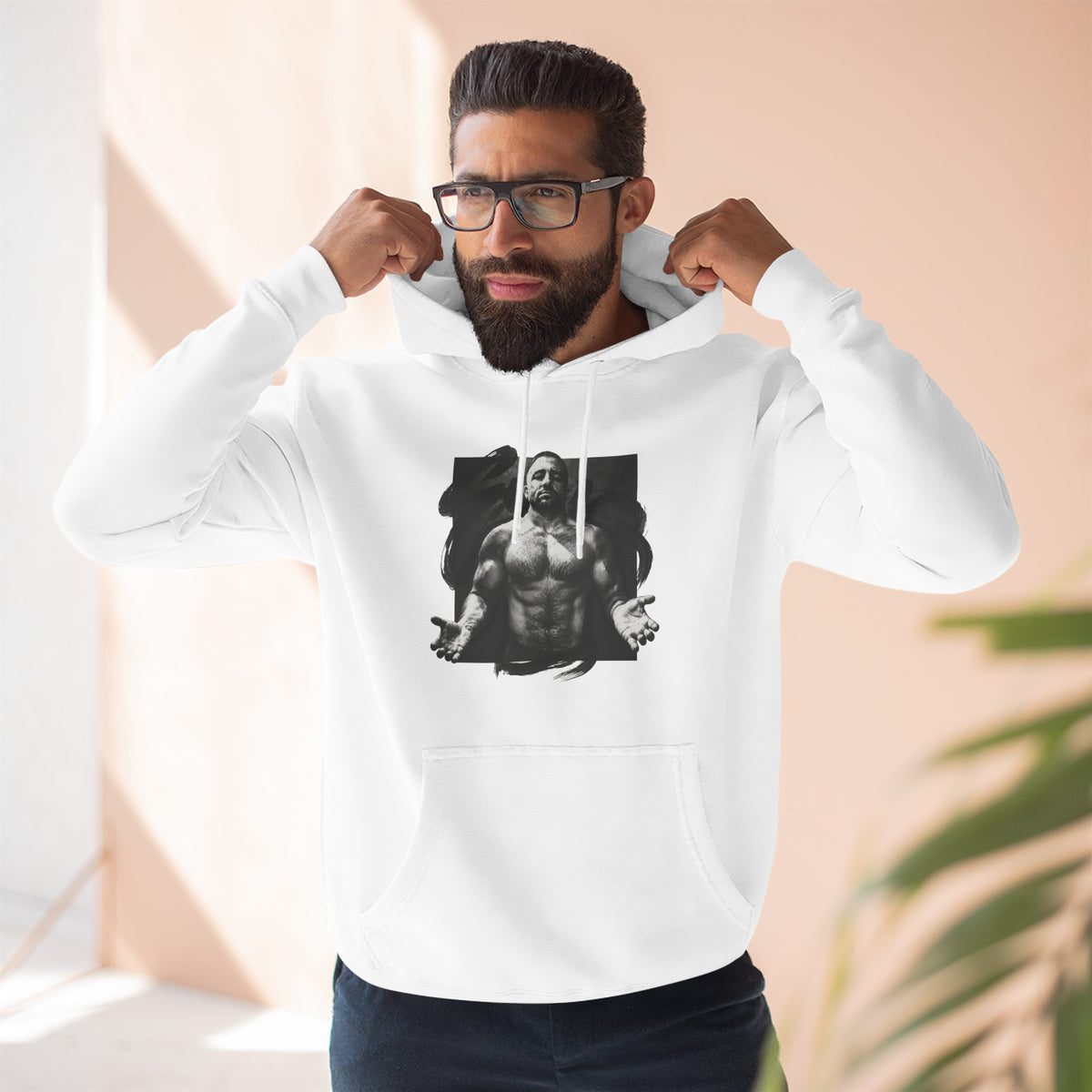 Three-Panel Fleece Hoodie