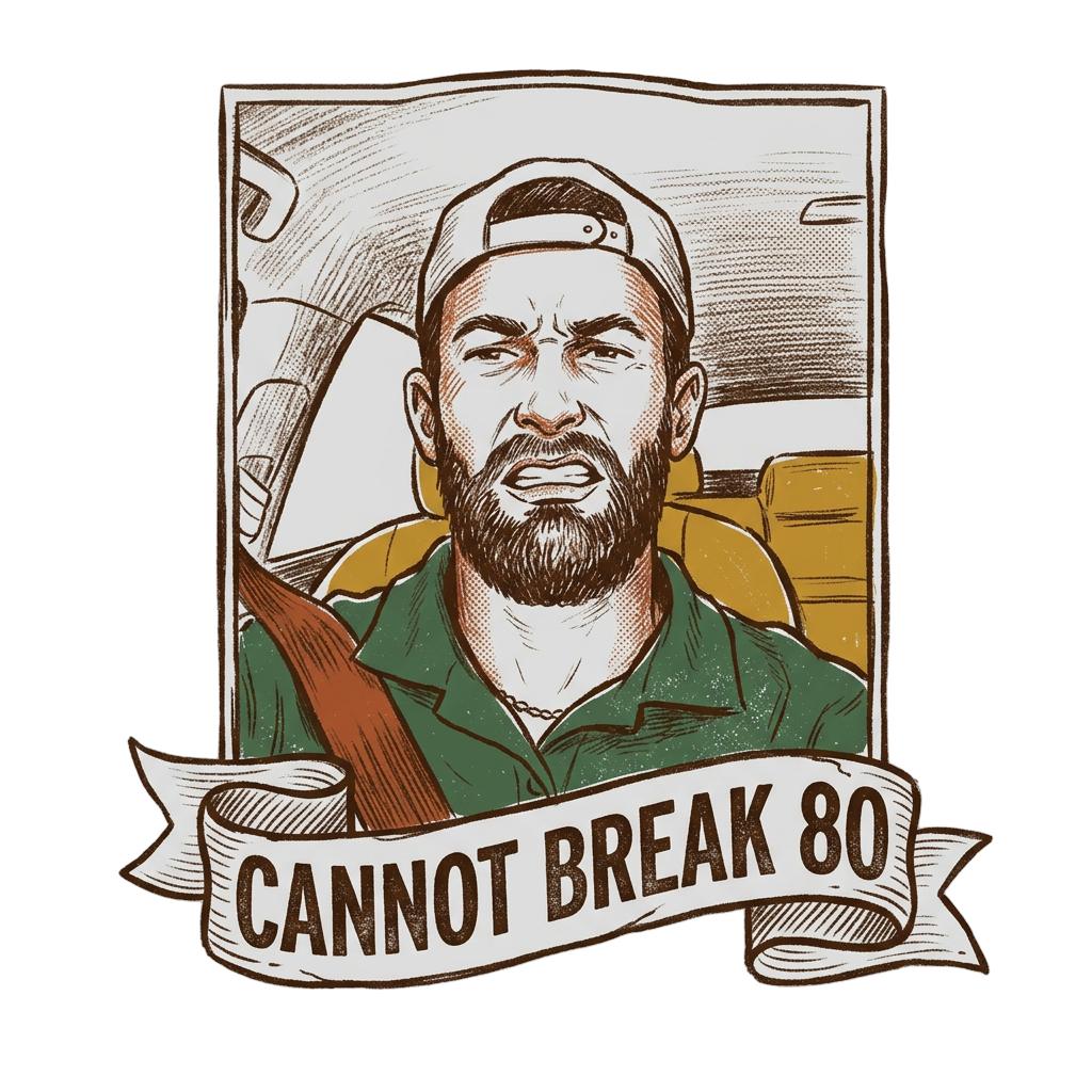 Cannot break 80.