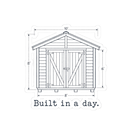 Blueprint Style Shed Built in a Day