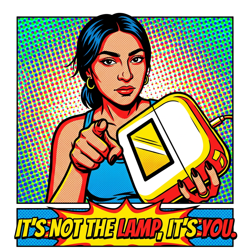 IT'S NOT THE LAMP, IT'S YOU.