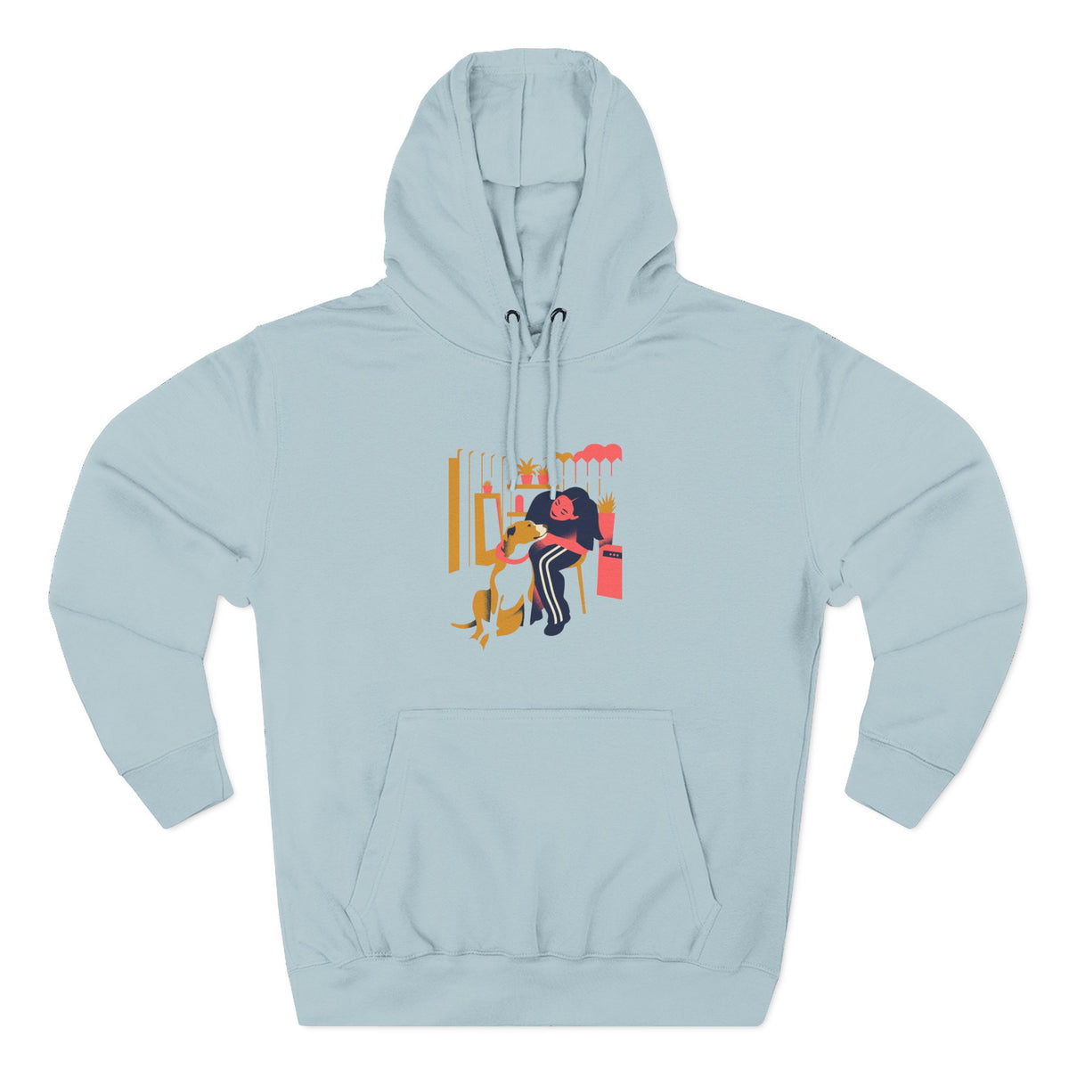 Three-Panel Fleece Hoodie