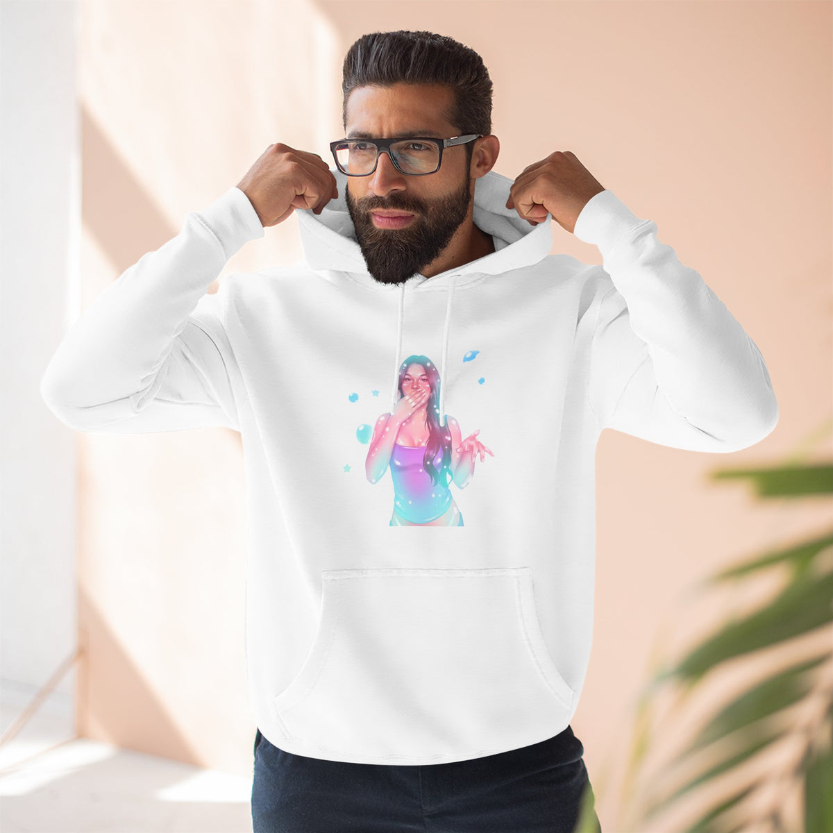 Three-Panel Fleece Hoodie