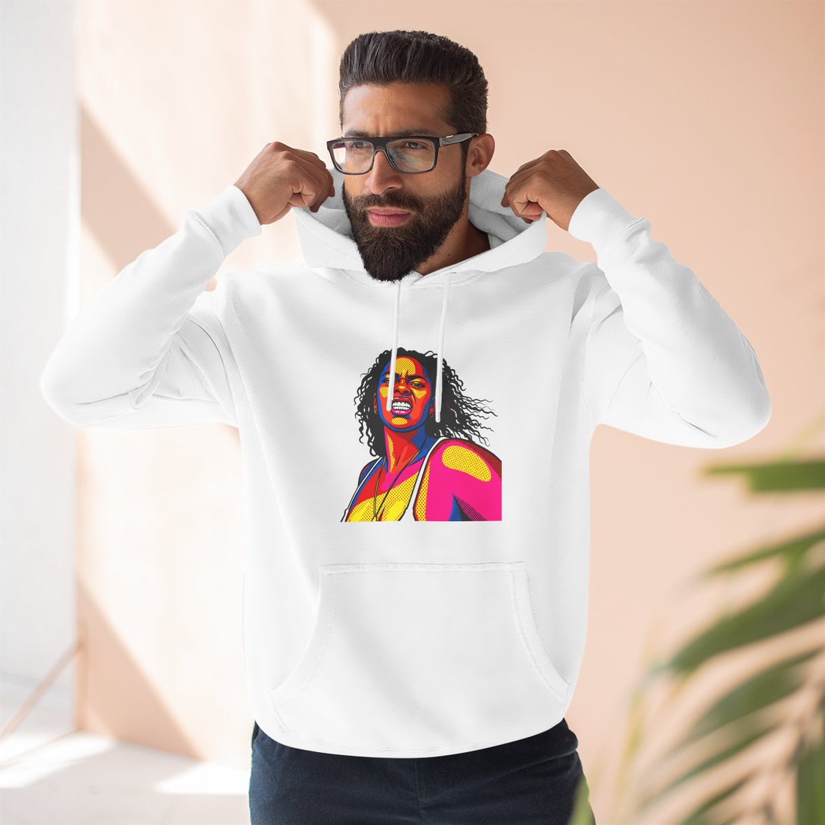 Three-Panel Fleece Hoodie