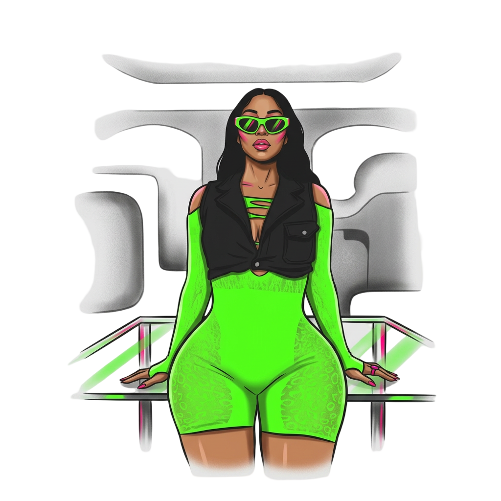 Neon Outfit Final Pose