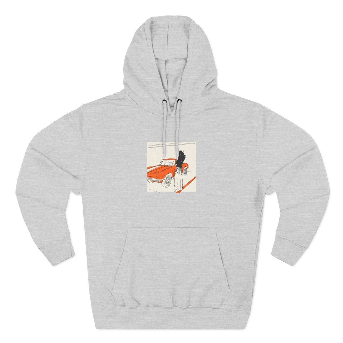 Three-Panel Fleece Hoodie