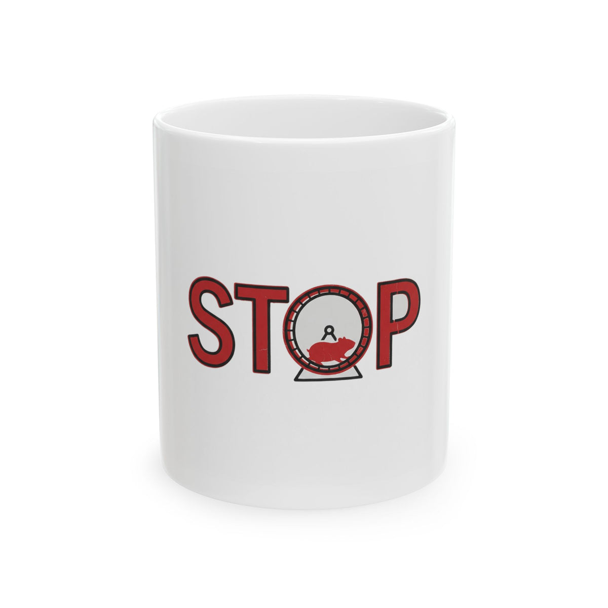 STOP Hamster Wheel Graphic