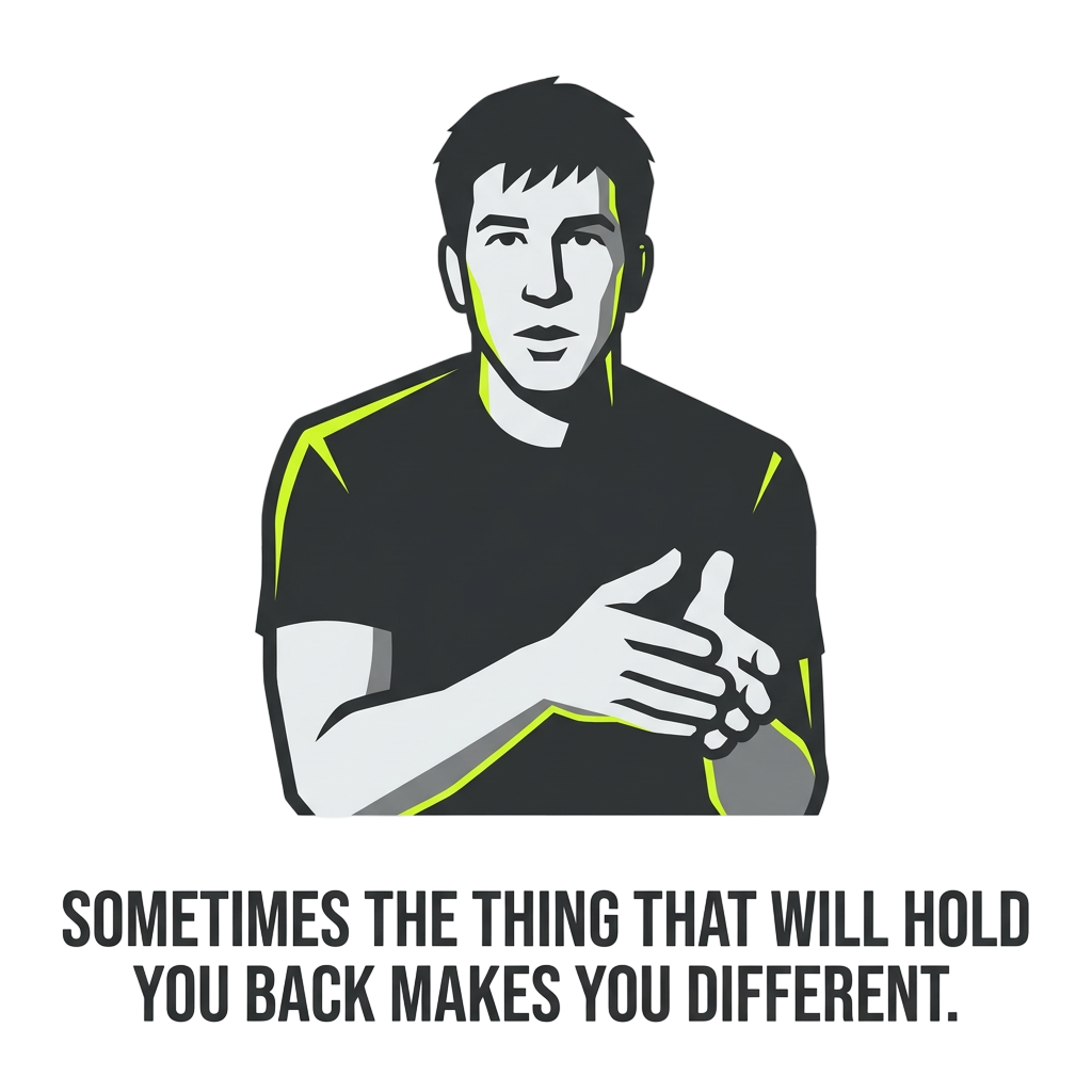 Sometimes the thing that will hold you back makes you different.