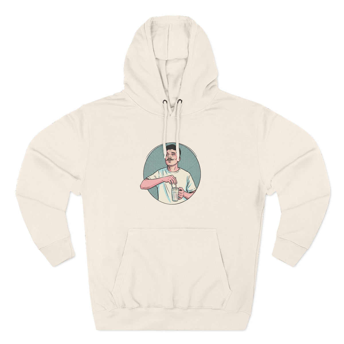 Three-Panel Fleece Hoodie