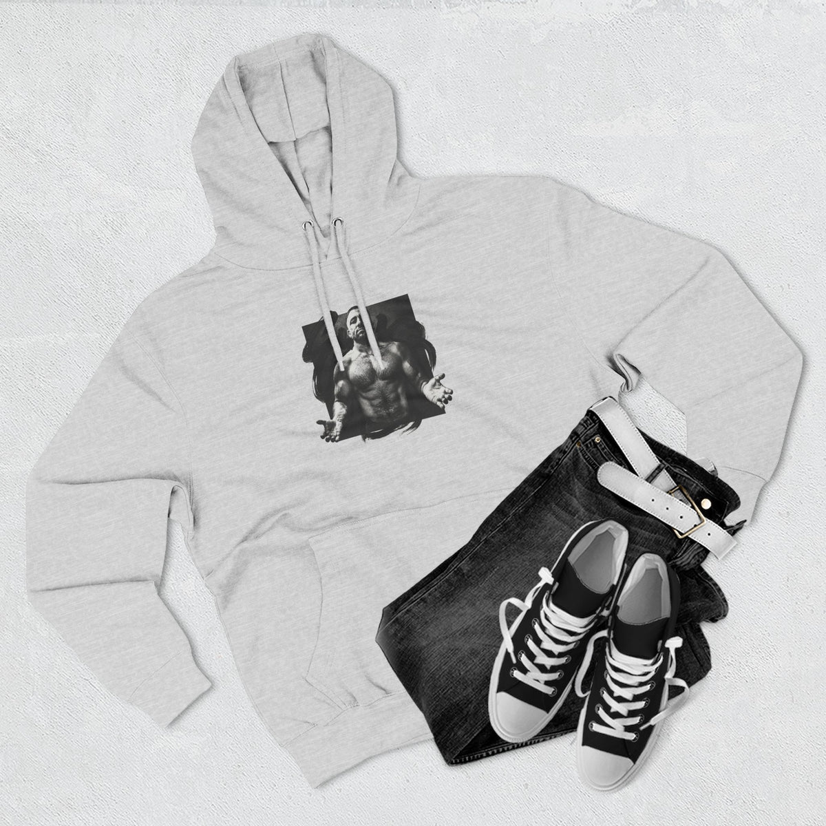 Three-Panel Fleece Hoodie