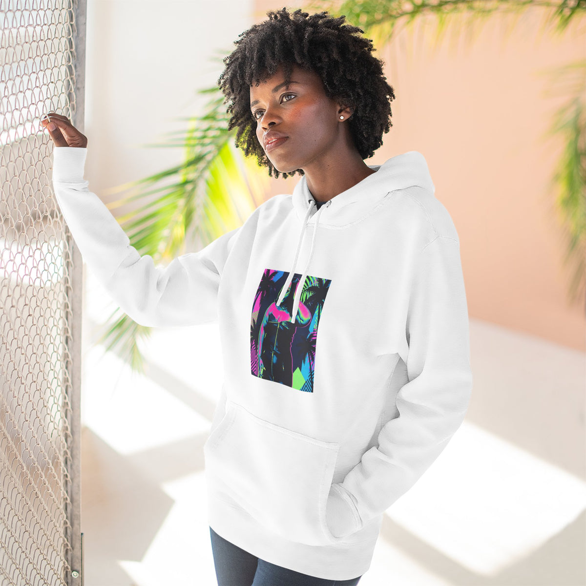 Three-Panel Fleece Hoodie