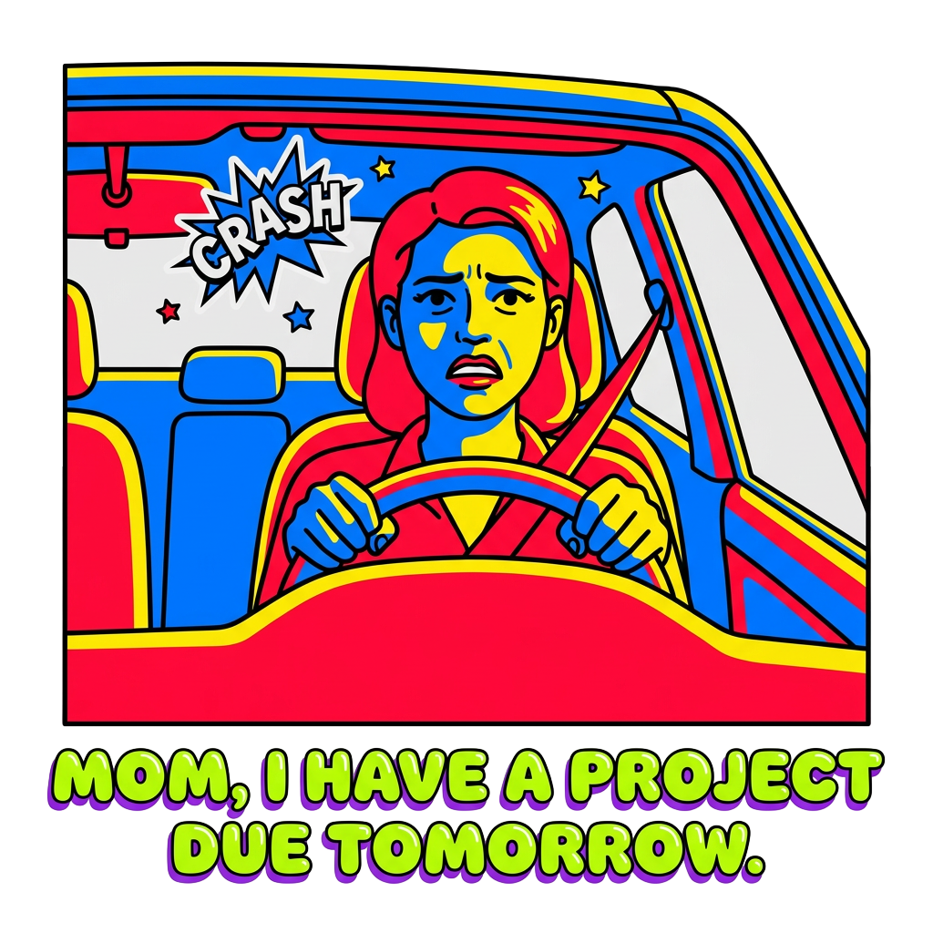 Mom, I have a project due tomorrow.