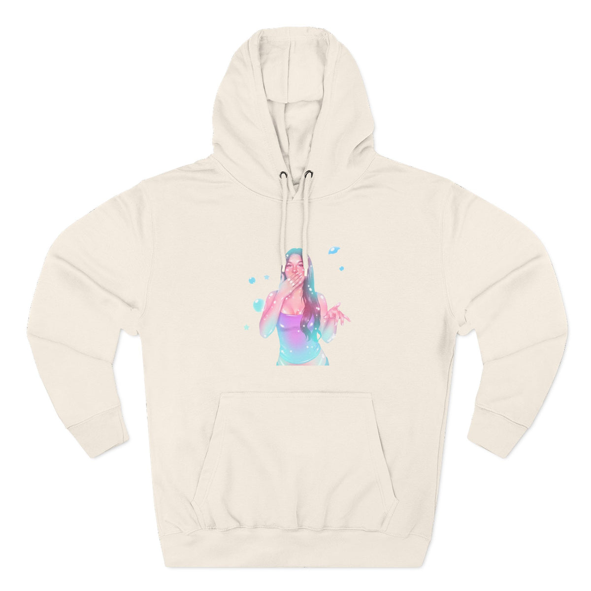 Three-Panel Fleece Hoodie