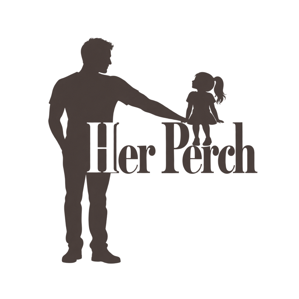 Father Daughter Perch Silhouette