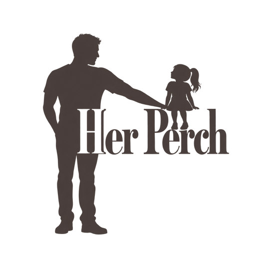 Father Daughter Perch Silhouette