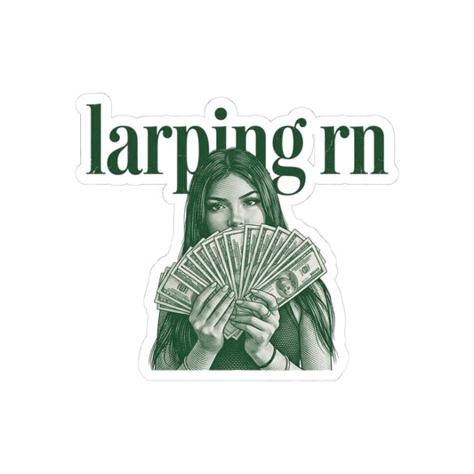 Fanning face with cash