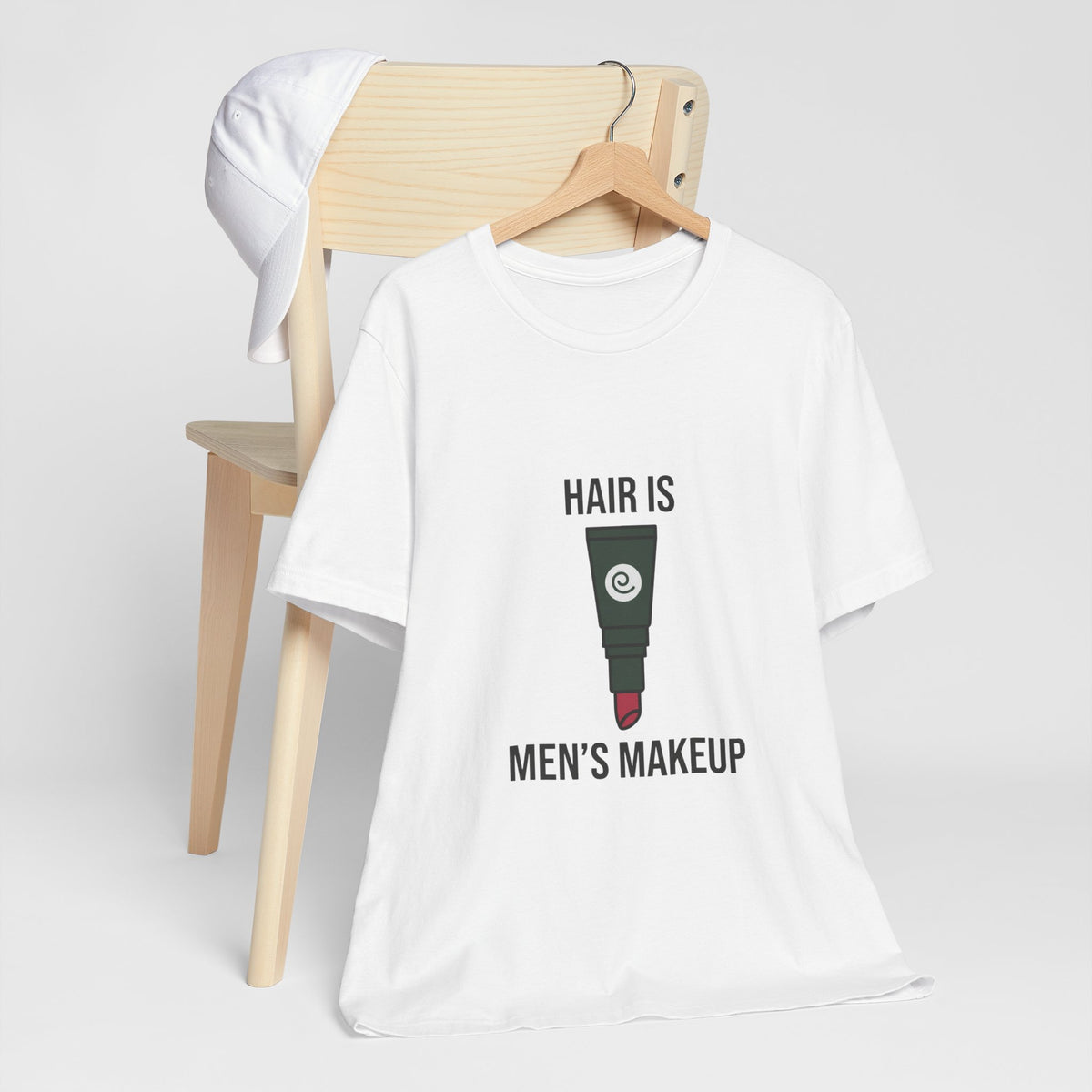 Hair is Men's Makeup Graphic