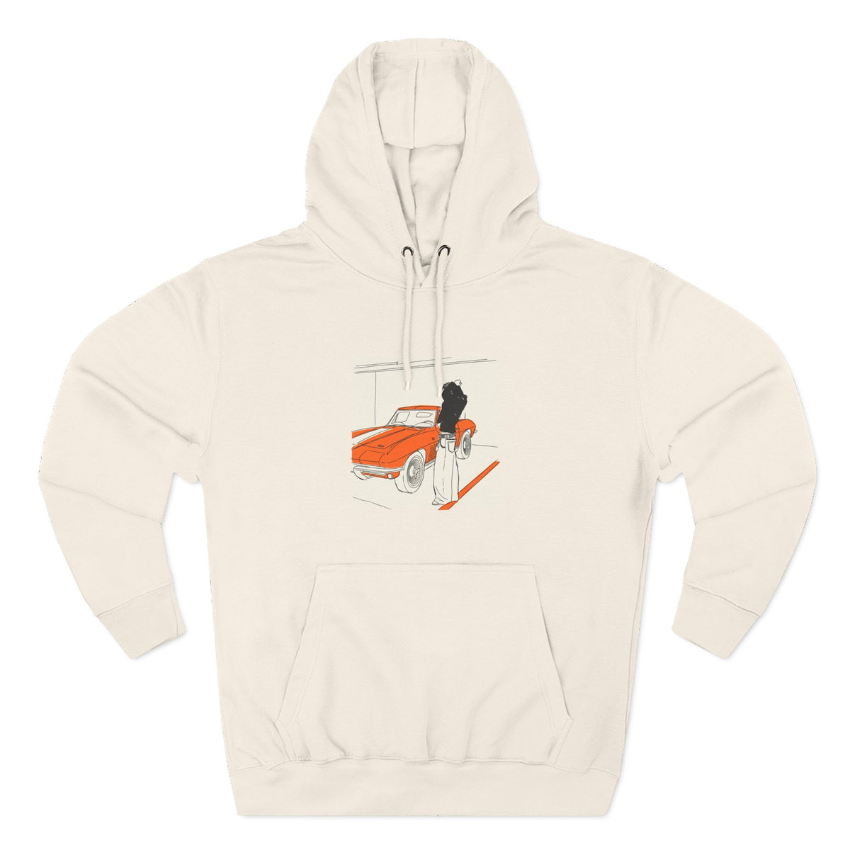 Three-Panel Fleece Hoodie