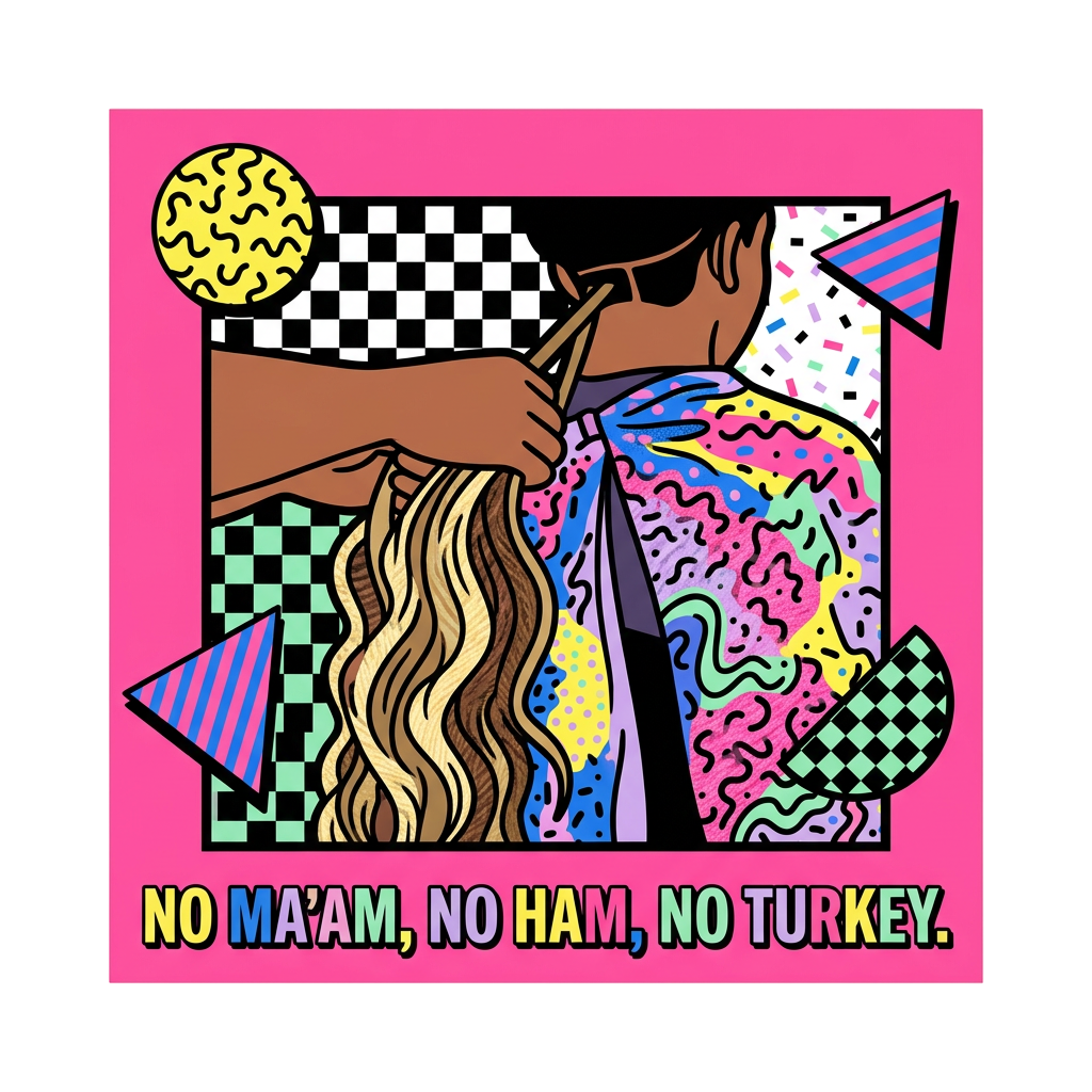 No ma'am, no ham, no turkey.