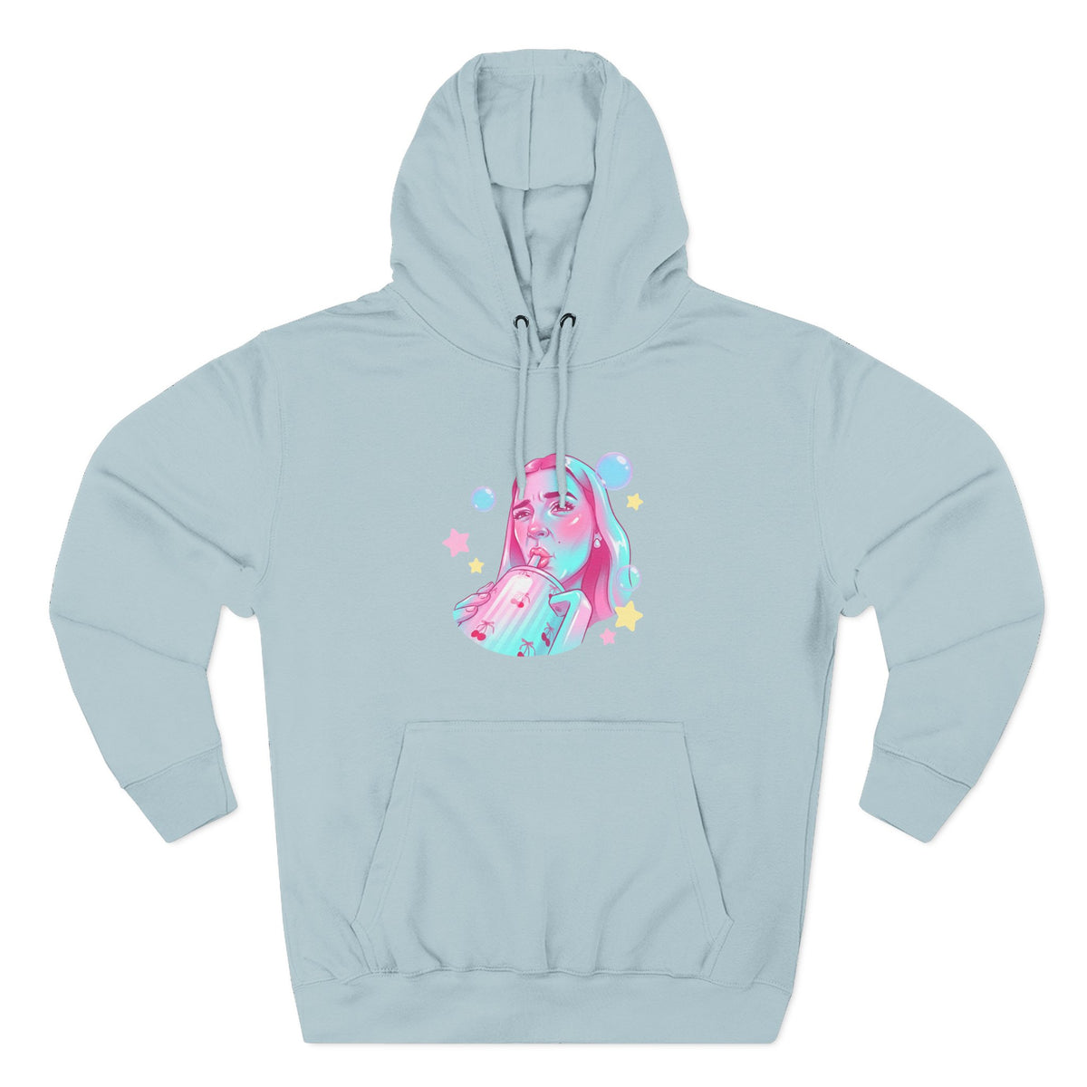 Three-Panel Fleece Hoodie