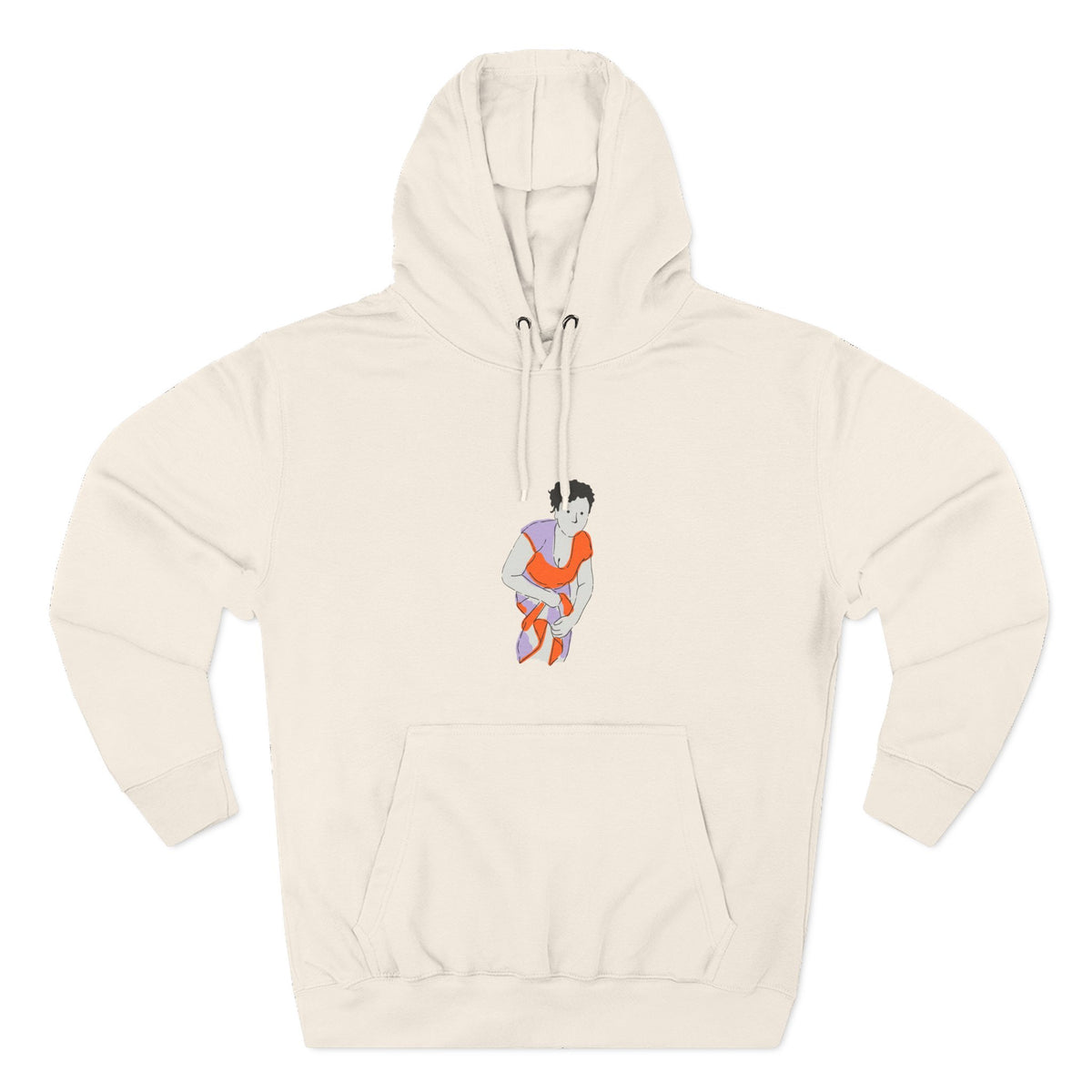 Three-Panel Fleece Hoodie