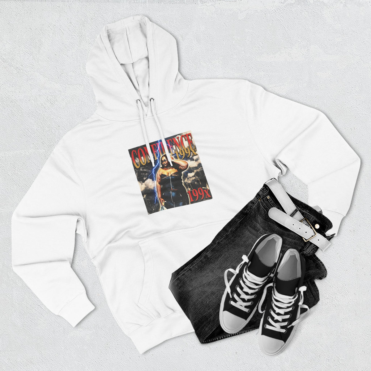 Three-Panel Fleece Hoodie