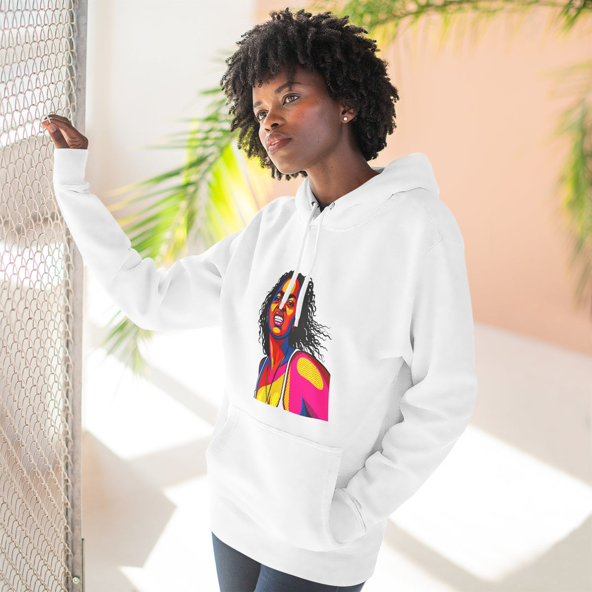 Three-Panel Fleece Hoodie