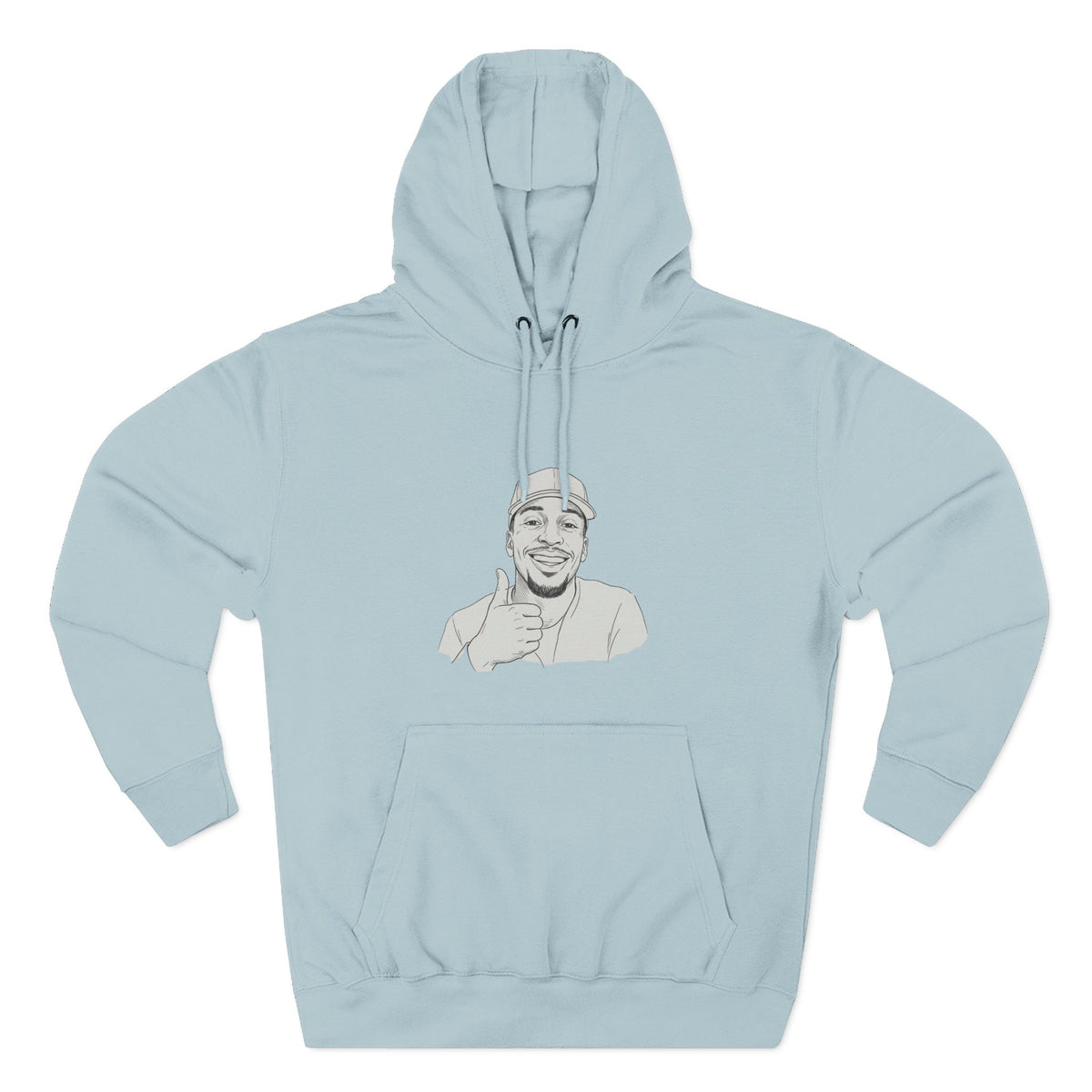 Three-Panel Fleece Hoodie