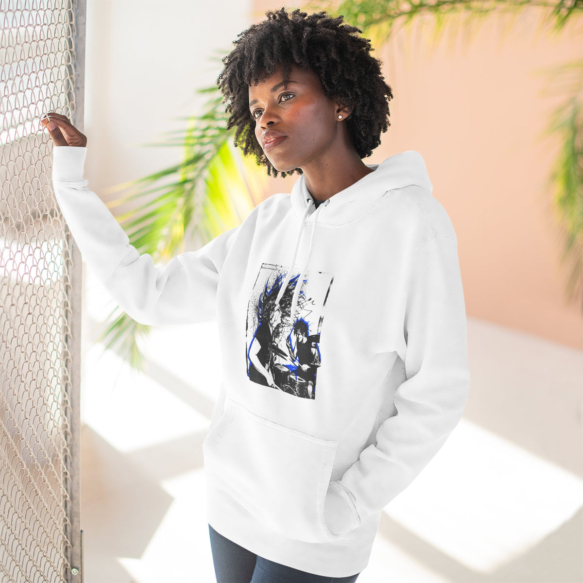 Three-Panel Fleece Hoodie