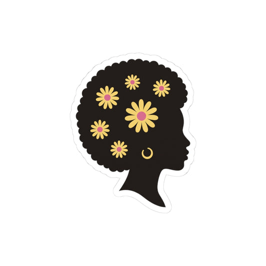 Mi afro, unas florecitas