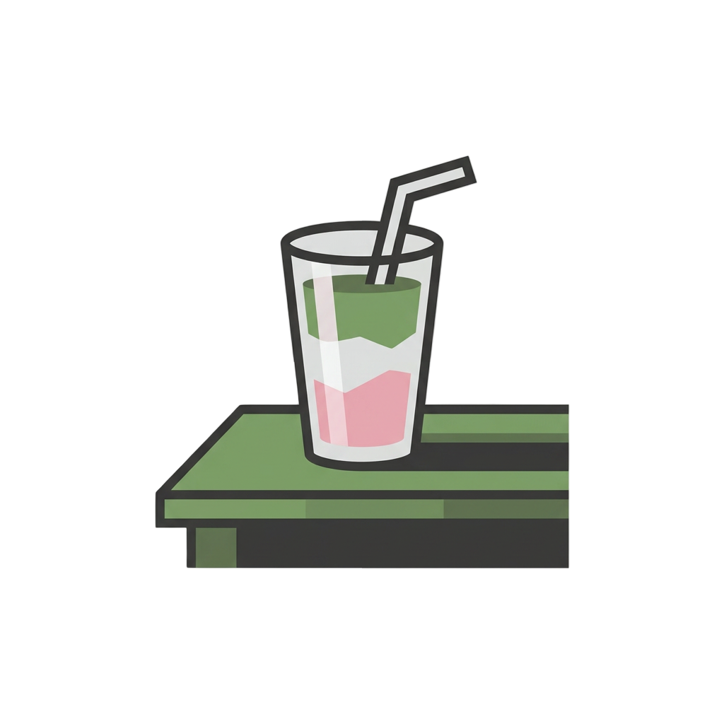Aesthetic Layered Matcha Drink