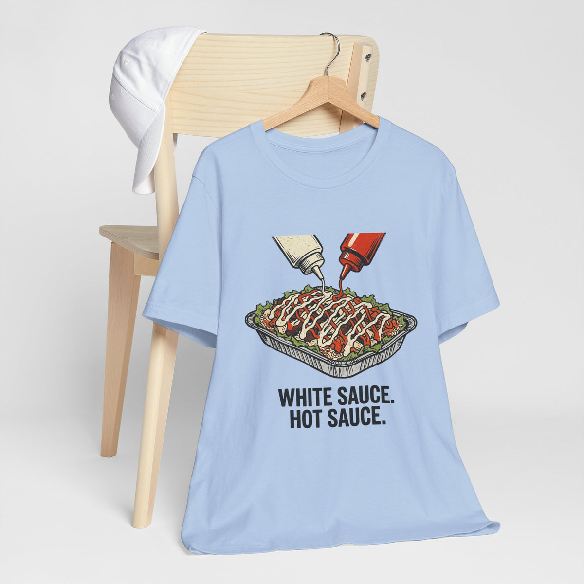 White Sauce. Hot Sauce.