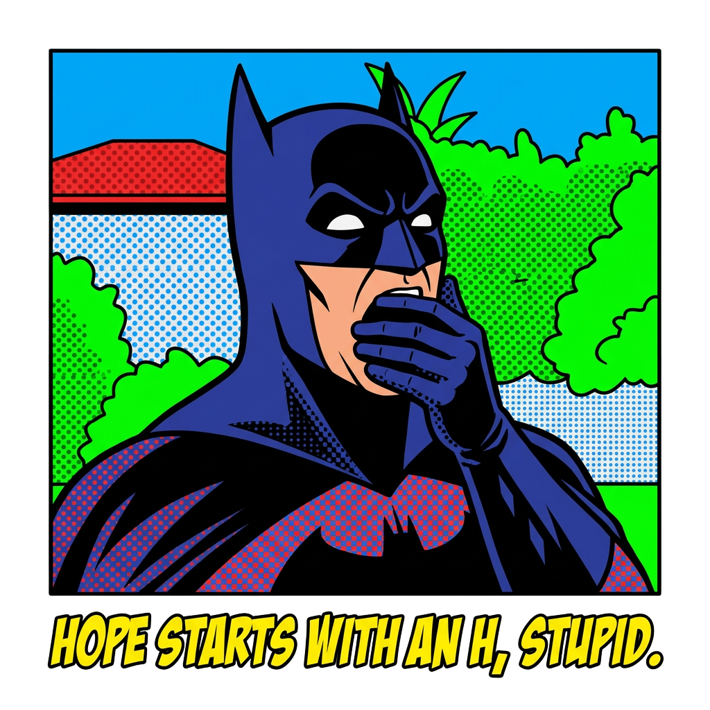 Hope starts with an H, stupid.