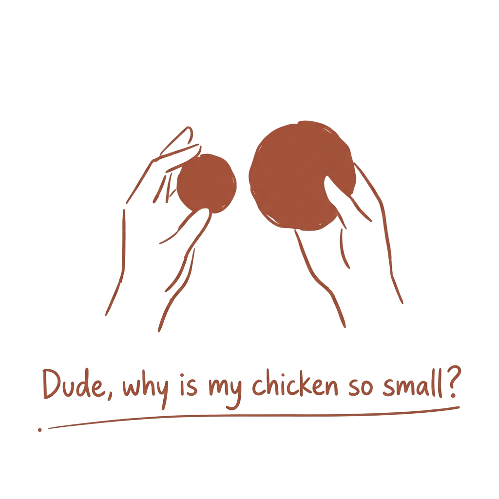 Dude, why is my chicken so small?