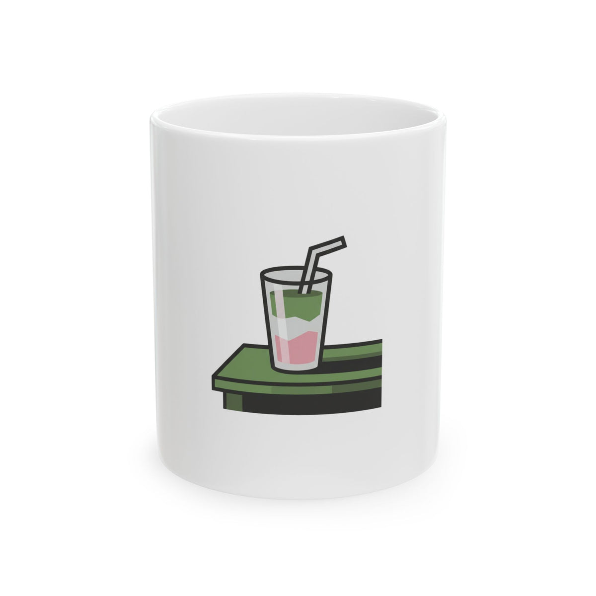 Aesthetic Layered Matcha Drink