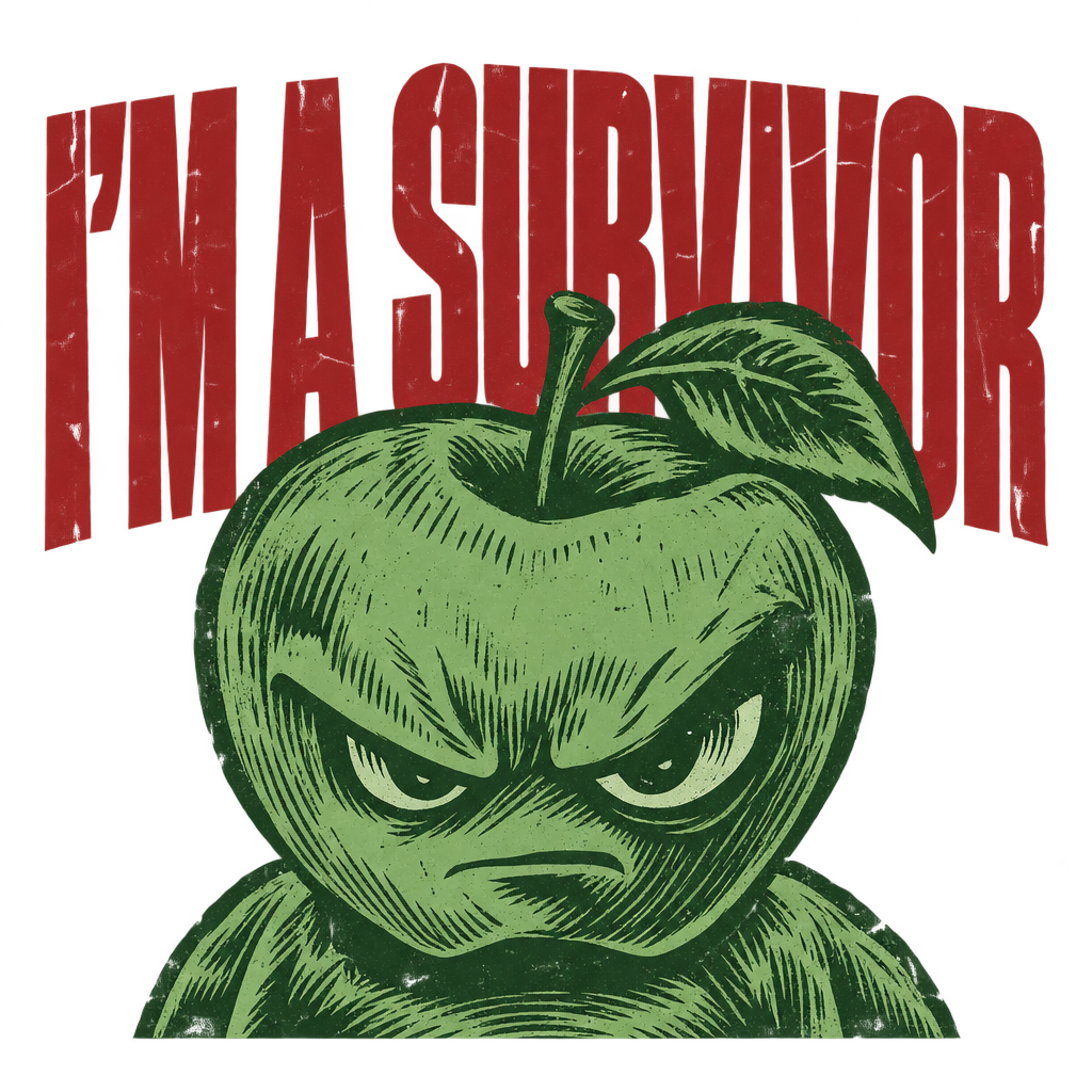 Apple Character 'I'm a Survivor'