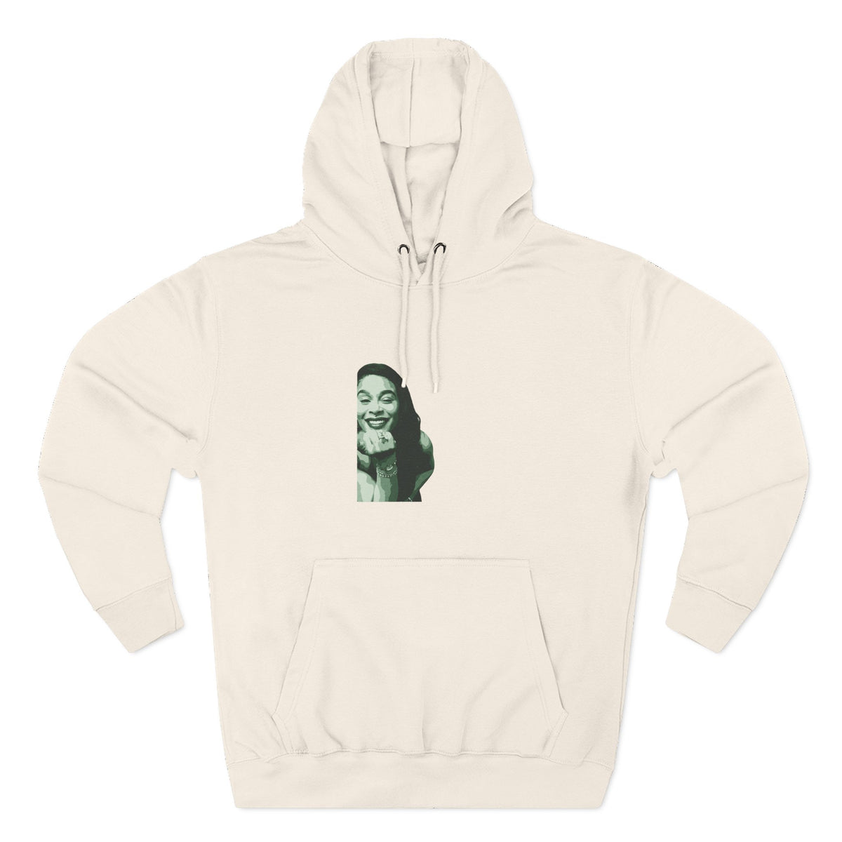 Three-Panel Fleece Hoodie