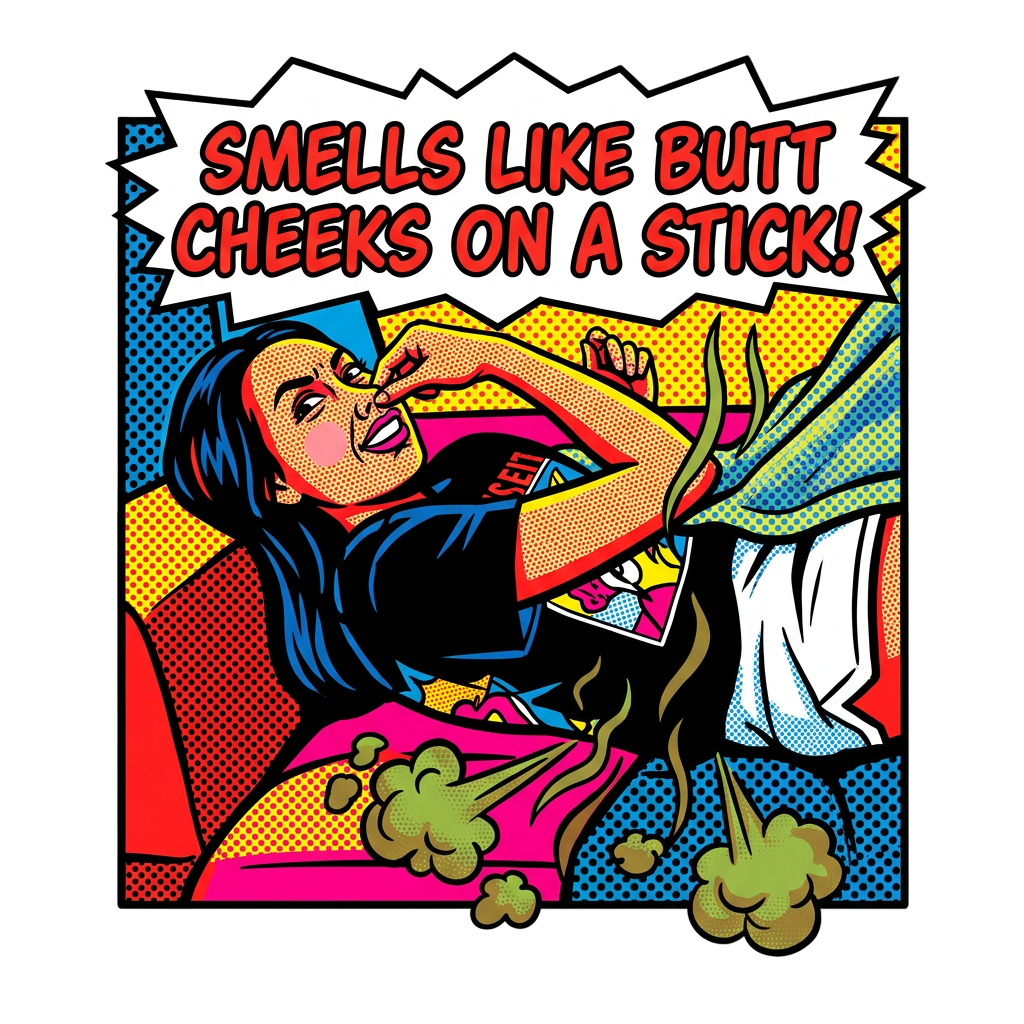 Smells like butt cheeks on a stick