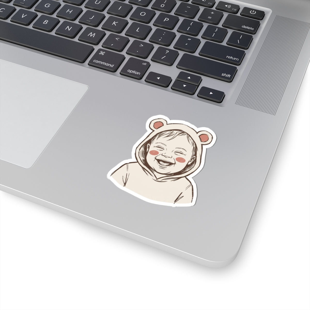 Ecstatic Laugh in Bear Hoodie