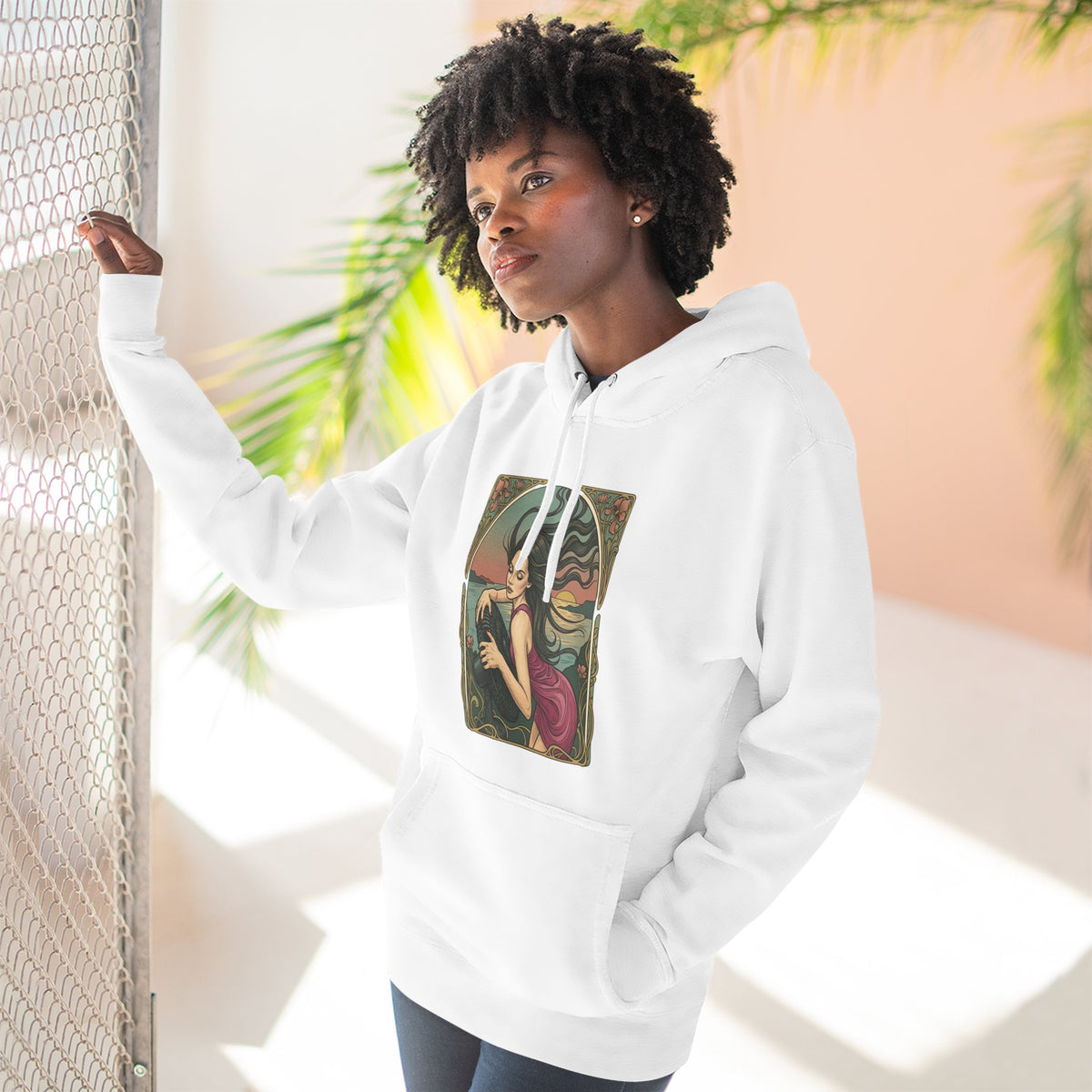Three-Panel Fleece Hoodie