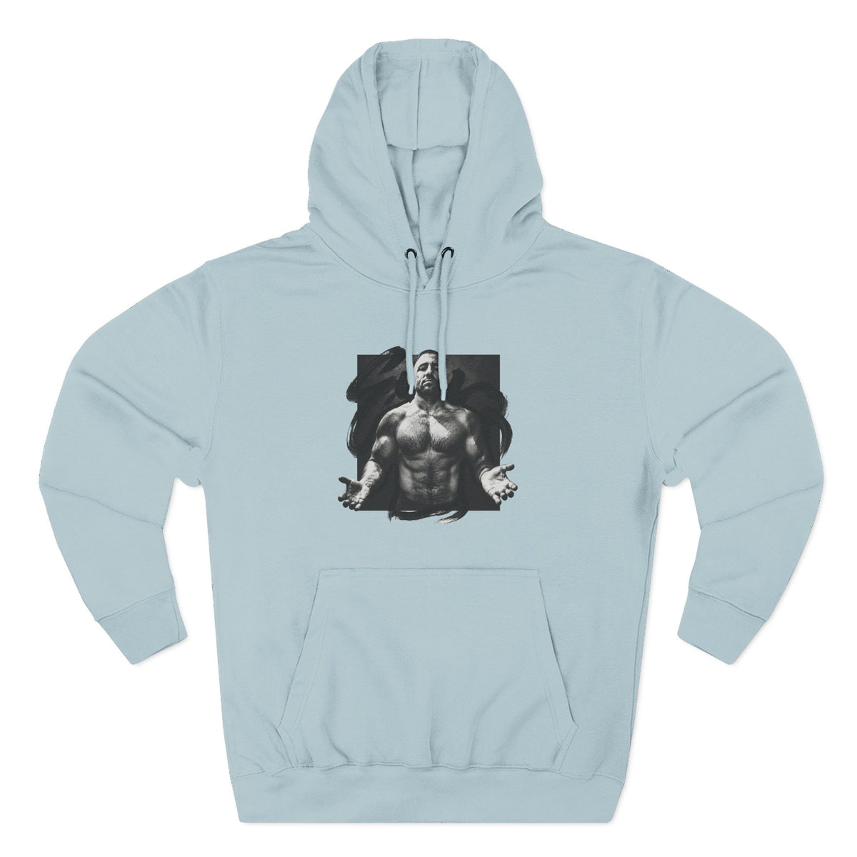 Three-Panel Fleece Hoodie