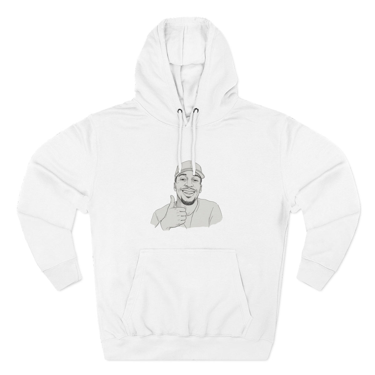 Three-Panel Fleece Hoodie