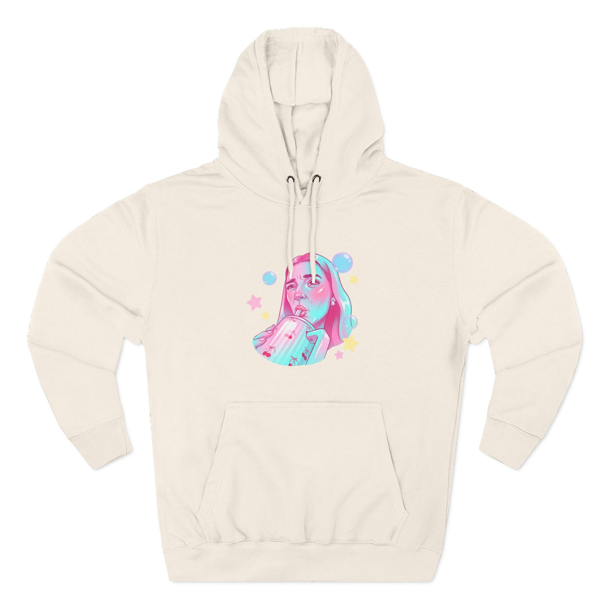 Three-Panel Fleece Hoodie