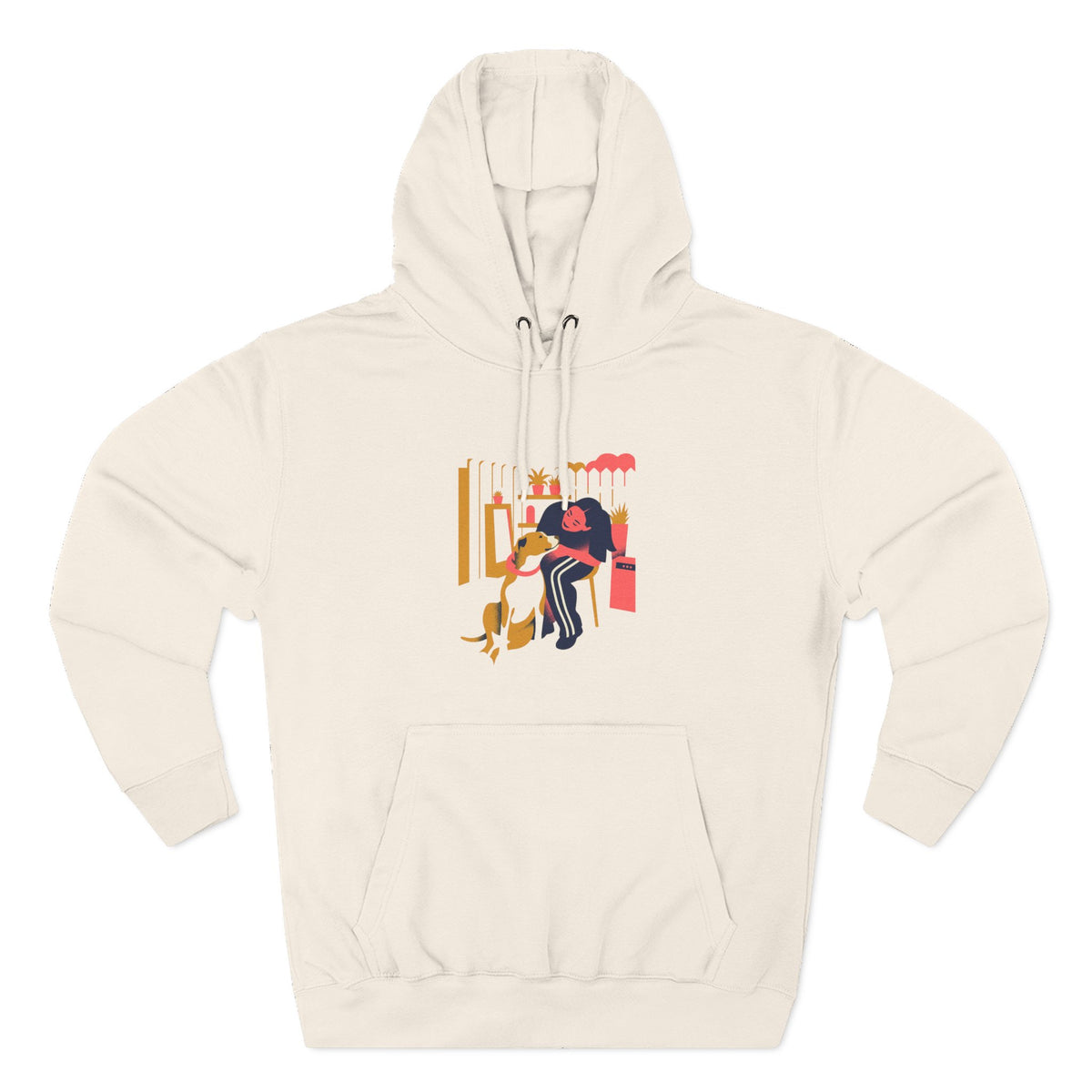 Three-Panel Fleece Hoodie
