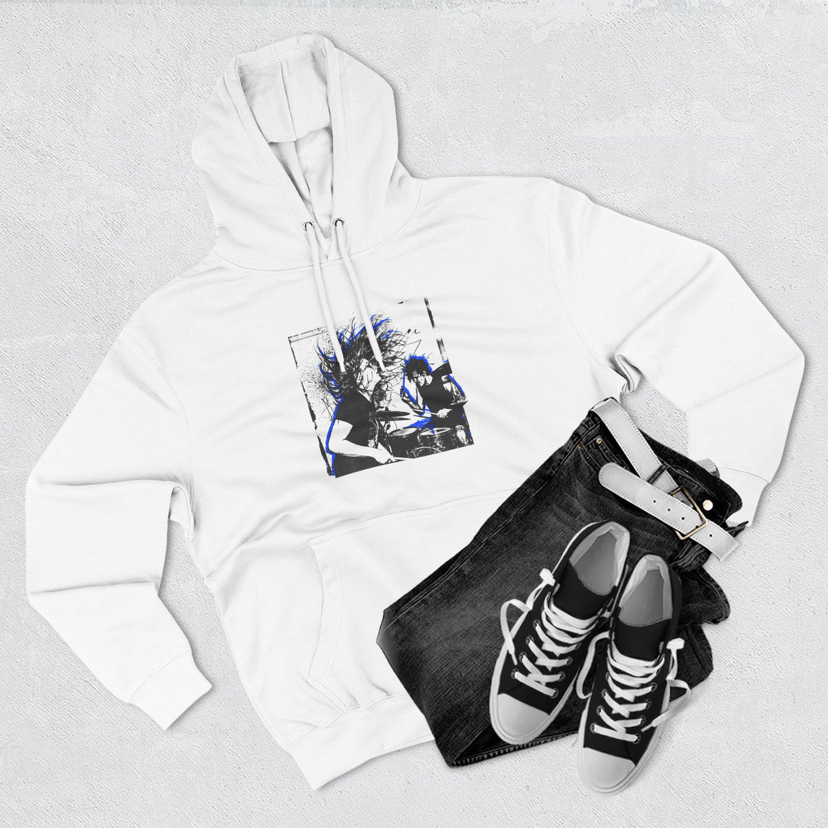 Three-Panel Fleece Hoodie