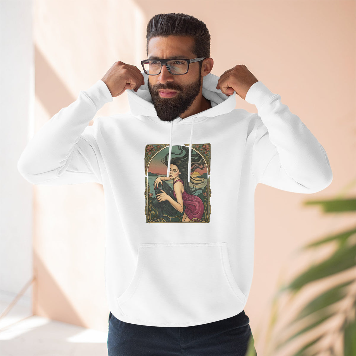 Three-Panel Fleece Hoodie