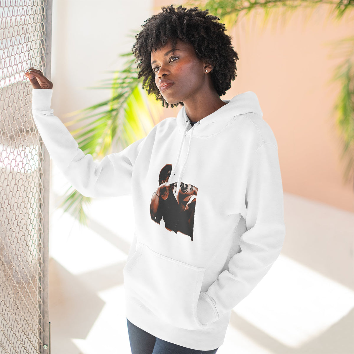 Three-Panel Fleece Hoodie