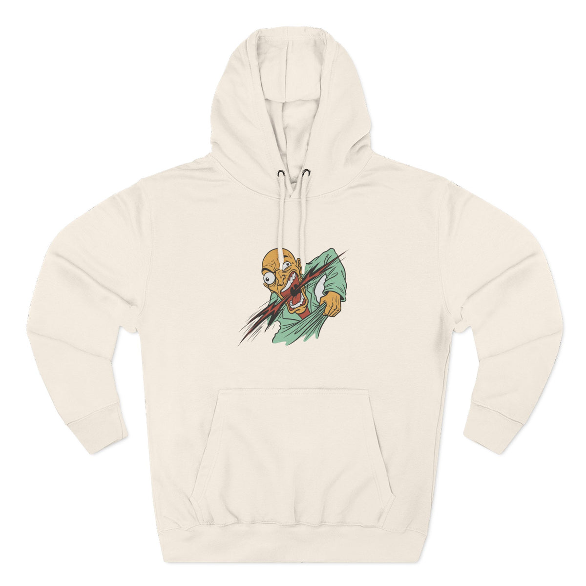 Three-Panel Fleece Hoodie