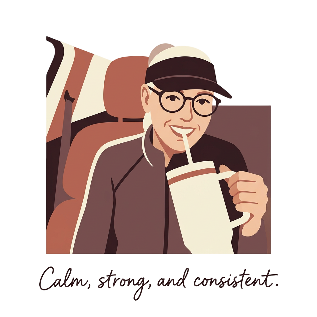 Calm, strong, and consistent.